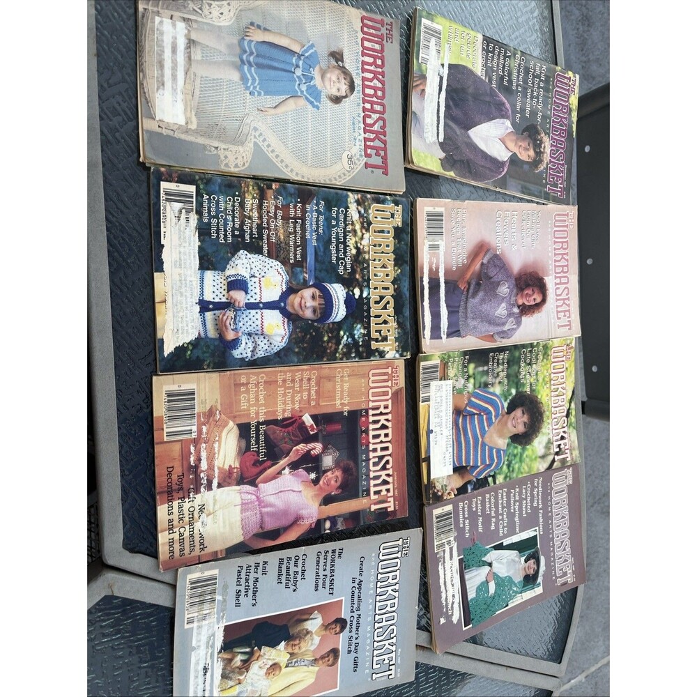Vintage The Workbasket Magazine Lot 1980's  Lot Of 8